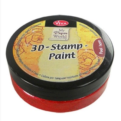 3d Stempel Farbe 50ml_Viva Decor Carmine Red Metallic 912